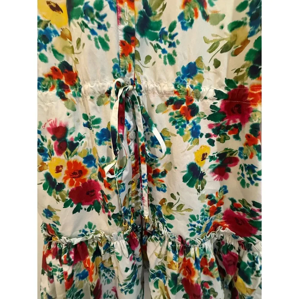 Cara Cara Multicolor Floral Long Sleeve Midi Dress XS Like New